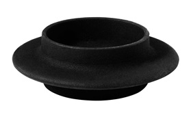 Heima block candle holder cast iron black frontview sideview